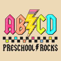 Abcd Preschool Rocks Pencil Lightning Teachers Rock Drawstring Bag