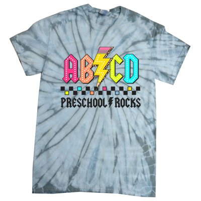 Abcd Preschool Rocks Pencil Lightning Teachers Rock Tie-Dye T-Shirt