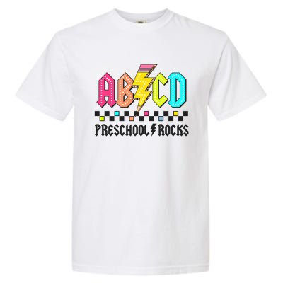 Abcd Preschool Rocks Pencil Lightning Teachers Rock Garment-Dyed Heavyweight T-Shirt