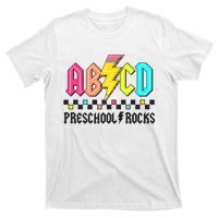 Abcd Preschool Rocks Pencil Lightning Teachers Rock T-Shirt