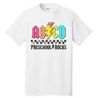 Abcd Preschool Rocks Pencil Lightning Teachers Rock Tall T-Shirt