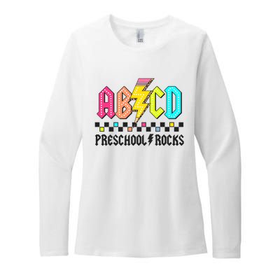 Abcd Preschool Rocks Pencil Lightning Teachers Rock Womens CVC Long Sleeve Shirt