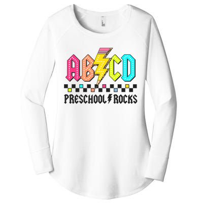 Abcd Preschool Rocks Pencil Lightning Teachers Rock Women's Perfect Tri Tunic Long Sleeve Shirt