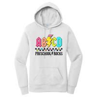 Abcd Preschool Rocks Pencil Lightning Teachers Rock Women's Pullover Hoodie