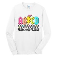 Abcd Preschool Rocks Pencil Lightning Teachers Rock Tall Long Sleeve T-Shirt