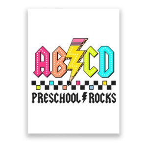 Abcd Preschool Rocks Pencil Lightning Teachers Rock Poster