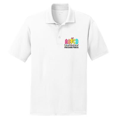 Abcd Preschool Rocks Pencil Lightning Teachers Rock PosiCharge RacerMesh Polo