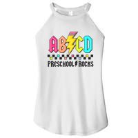 Abcd Preschool Rocks Pencil Lightning Teachers Rock Women's Perfect Tri Rocker Tank