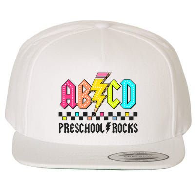 Abcd Preschool Rocks Pencil Lightning Teachers Rock Wool Snapback Cap