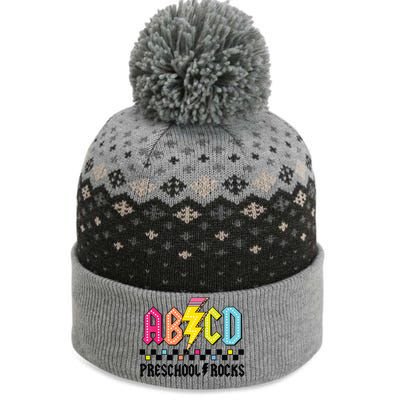 Abcd Preschool Rocks Pencil Lightning Teachers Rock Boy The Baniff Cuffed Pom Beanie