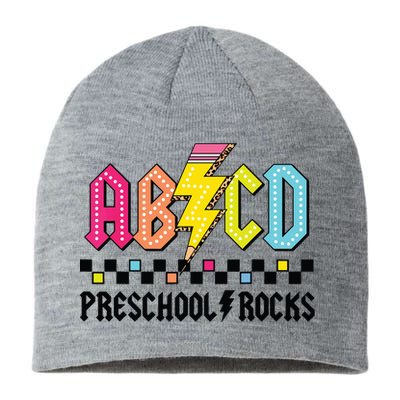 Abcd Preschool Rocks Pencil Lightning Teachers Rock Boy Sustainable Beanie