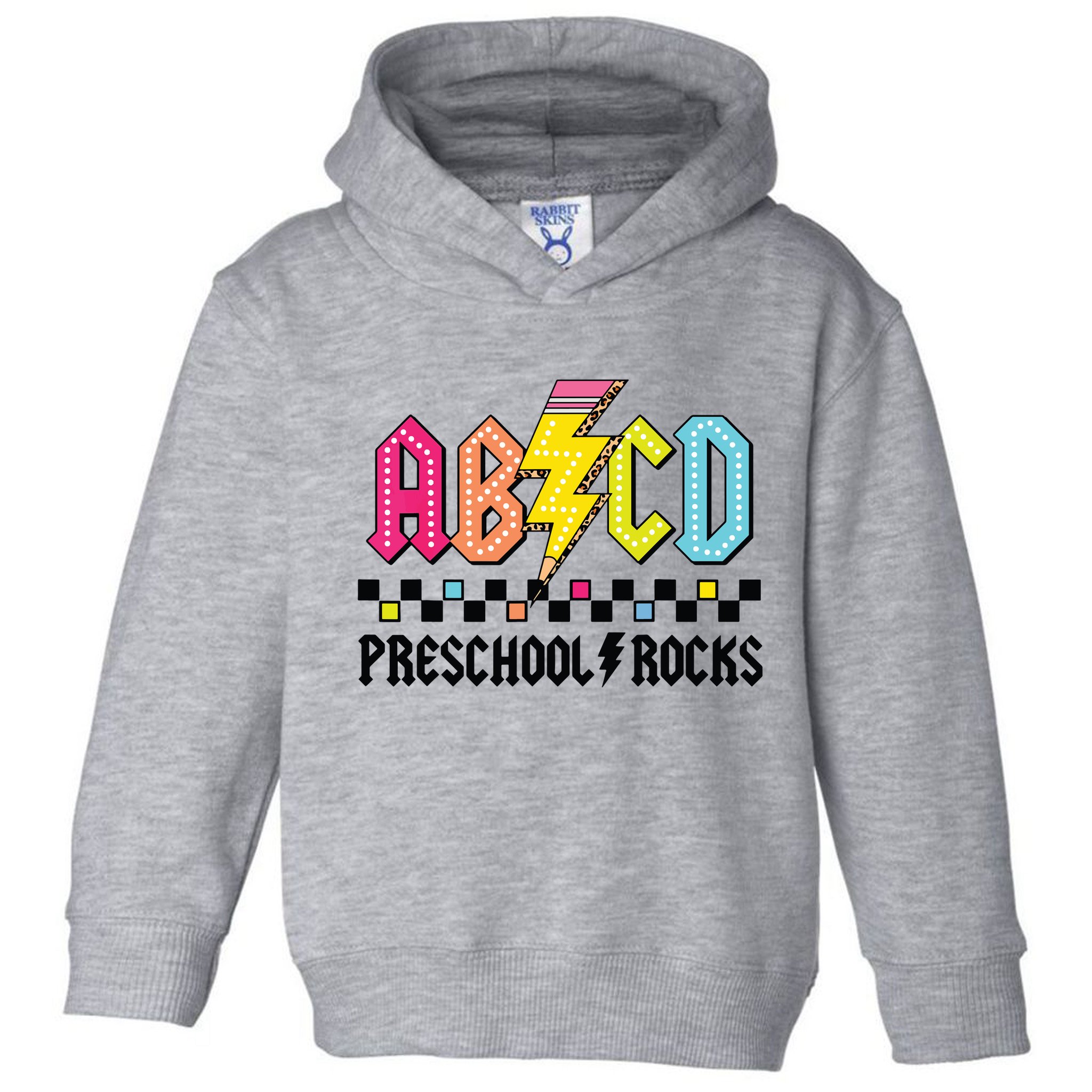 Abcd Preschool Rocks Pencil Lightning Teachers Rock Boy Toddler Hoodie