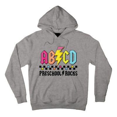 Abcd Preschool Rocks Pencil Lightning Teachers Rock Boy Tall Hoodie