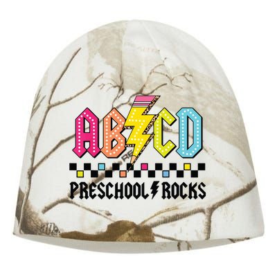 Abcd Preschool Rocks Pencil Lightning Teachers Rock Boy Kati - Camo Knit Beanie