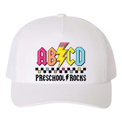 Abcd Preschool Rocks Pencil Lightning Teachers Rock Boy Yupoong Adult 5-Panel Trucker Hat