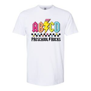 Abcd Preschool Rocks Pencil Lightning Teachers Rock Boy Softstyle® CVC T-Shirt