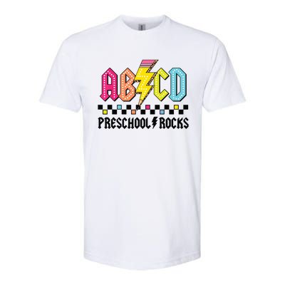 Abcd Preschool Rocks Pencil Lightning Teachers Rock Boy Softstyle® CVC T-Shirt