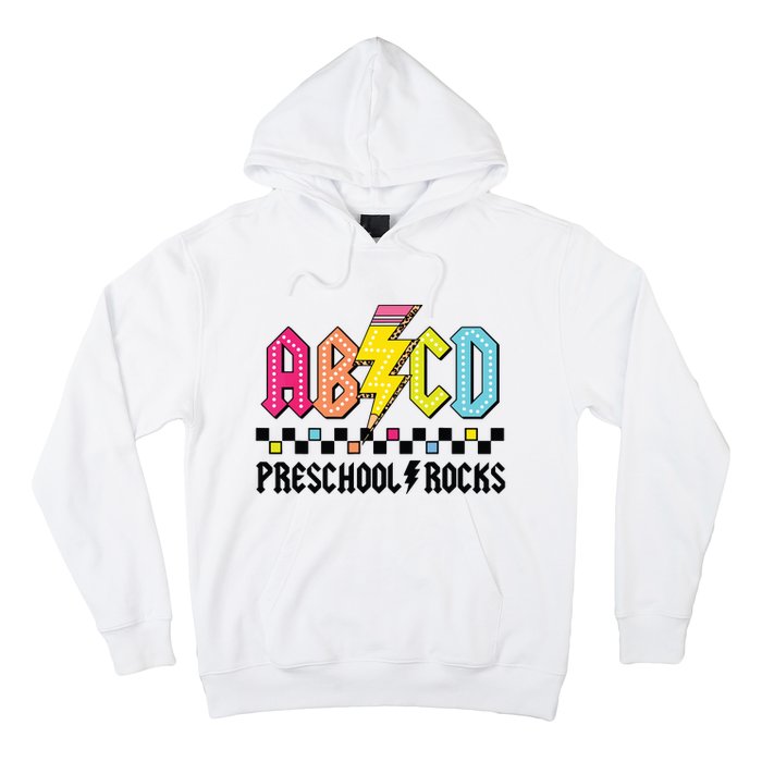 Abcd Preschool Rocks Pencil Lightning Teachers Rock Boy Hoodie