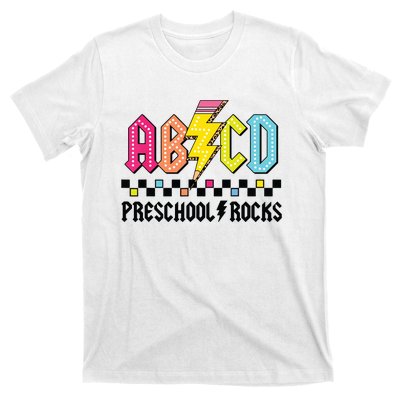 Abcd Preschool Rocks Pencil Lightning Teachers Rock Boy T-Shirt