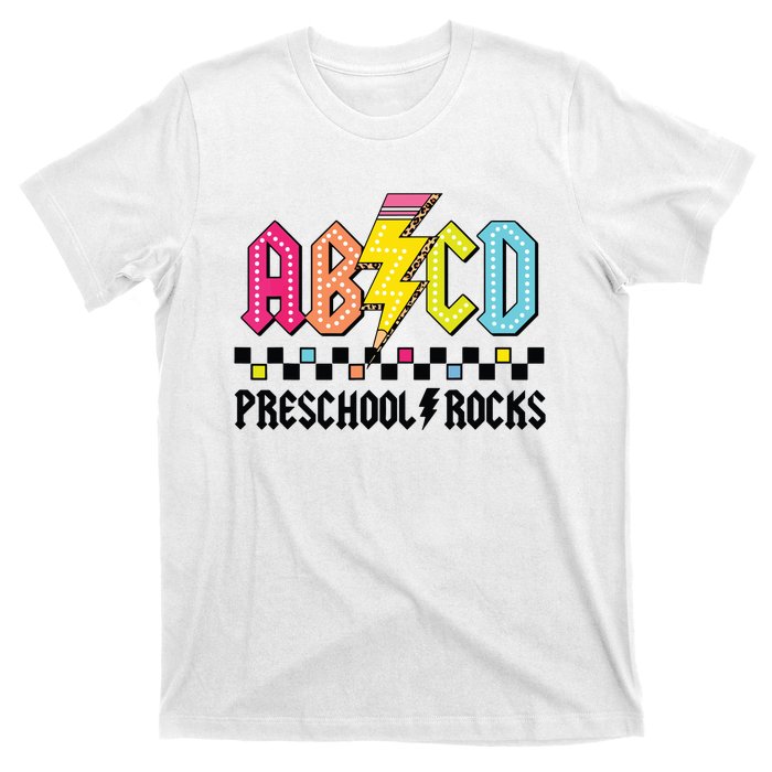 Abcd Preschool Rocks Pencil Lightning Teachers Rock Boy T-Shirt