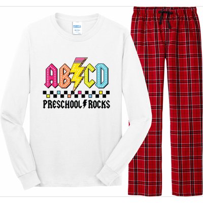 Abcd Preschool Rocks Pencil Lightning Teachers Rock Boy Long Sleeve Pajama Set