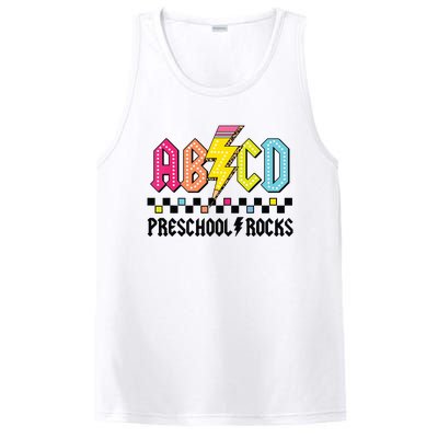 Abcd Preschool Rocks Pencil Lightning Teachers Rock Boy PosiCharge Competitor Tank