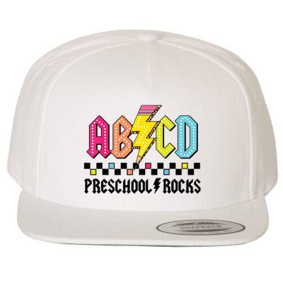 Abcd Preschool Rocks Pencil Lightning Teachers Rock Boy Wool Snapback Cap