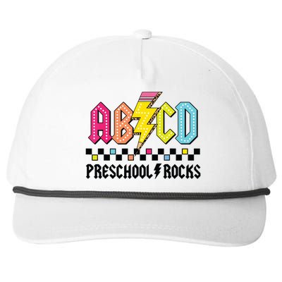 Abcd Preschool Rocks Pencil Lightning Teachers Rock Boy Snapback Five-Panel Rope Hat