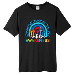 Autistic Puzzle Rainbow Ribbons Acceptance Autism Awareness Gift Tall Fusion ChromaSoft Performance T-Shirt