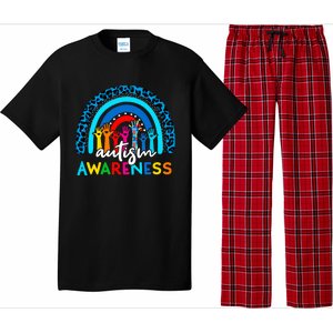 Autistic Puzzle Rainbow Ribbons Acceptance Autism Awareness Gift Pajama Set