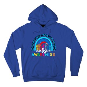 Autistic Puzzle Rainbow Ribbons Acceptance Autism Awareness Gift Hoodie