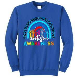 Autistic Puzzle Rainbow Ribbons Acceptance Autism Awareness Gift Tall Sweatshirt