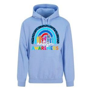 Autistic Puzzle Rainbow Ribbons Acceptance Autism Awareness Gift Unisex Surf Hoodie