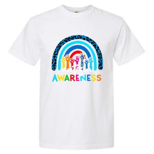 Autistic Puzzle Rainbow Ribbons Acceptance Autism Awareness Gift Garment-Dyed Heavyweight T-Shirt