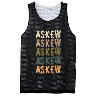 Askew Personalized Reunion Matching Family Name Mesh Reversible Basketball Jersey Tank