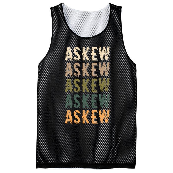 Askew Personalized Reunion Matching Family Name Mesh Reversible Basketball Jersey Tank