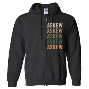 Askew Personalized Reunion Matching Family Name Full Zip Hoodie