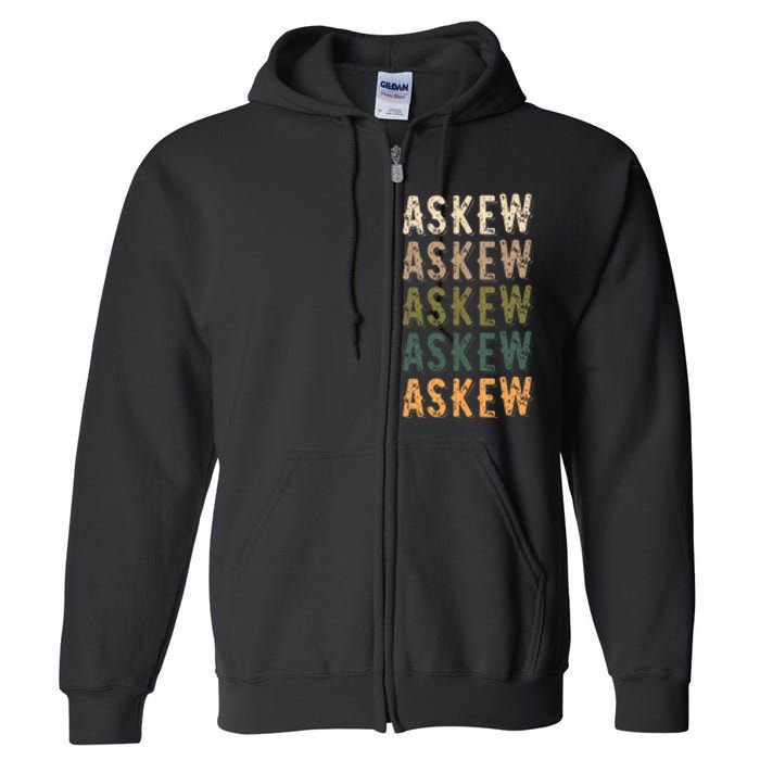 Askew Personalized Reunion Matching Family Name Full Zip Hoodie