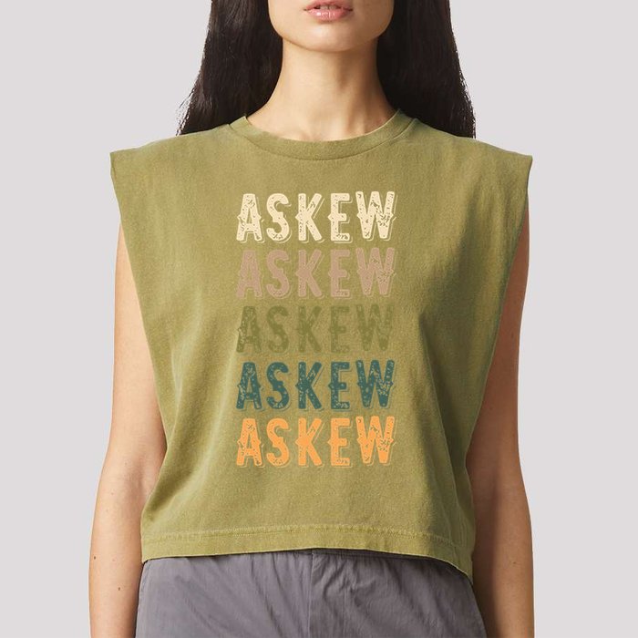 Askew Personalized Reunion Matching Family Name Garment-Dyed Women's Muscle Tee
