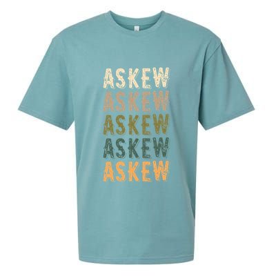 Askew Personalized Reunion Matching Family Name Sueded Cloud Jersey T-Shirt