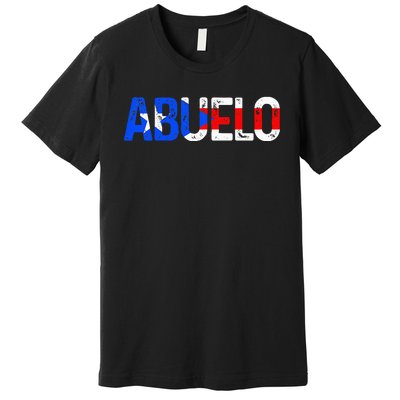 Abuelo Puerto Rico Flag Puerto Rican Pride Father's Day Gift Premium T-Shirt