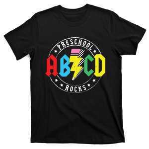 Abcd Preschool Rocks 1st Day Prek Teacher Back To School T-Shirt