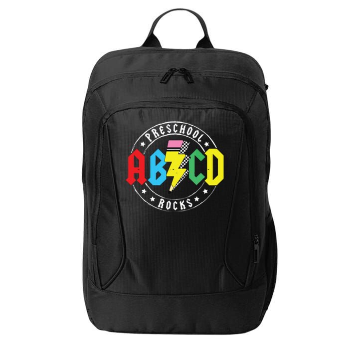 Abcd Preschool Rocks 1st Day Prek Teacher Back To School City Backpack