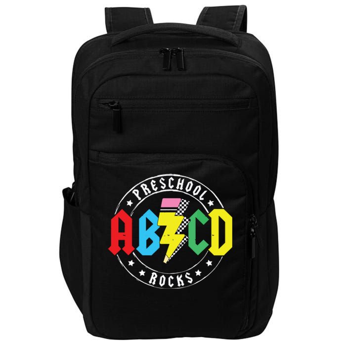 Abcd Preschool Rocks 1st Day Prek Teacher Back To School Impact Tech Backpack