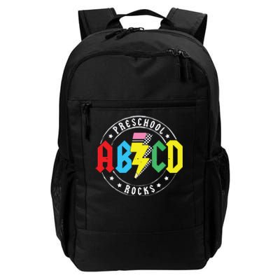 Abcd Preschool Rocks 1st Day Prek Teacher Back To School Daily Commute Backpack