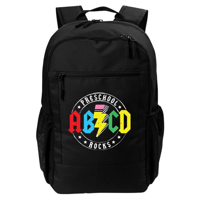 Abcd Preschool Rocks 1st Day Prek Teacher Back To School Daily Commute Backpack