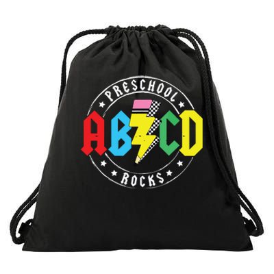 Abcd Preschool Rocks 1st Day Prek Teacher Back To School Drawstring Bag