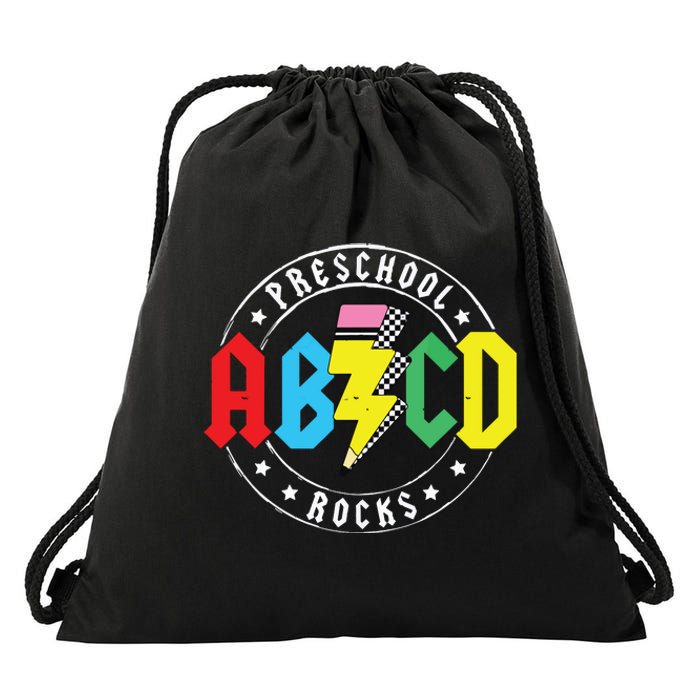 Abcd Preschool Rocks 1st Day Prek Teacher Back To School Drawstring Bag