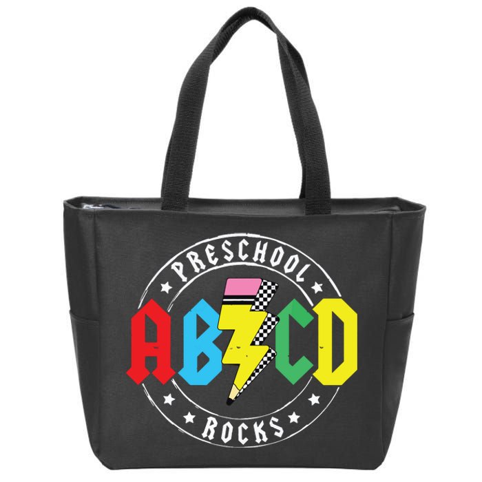 Abcd Preschool Rocks 1st Day Prek Teacher Back To School Zip Tote Bag