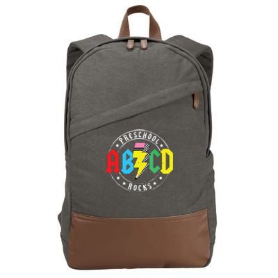 Abcd Preschool Rocks 1st Day Prek Teacher Back To School Cotton Canvas Backpack